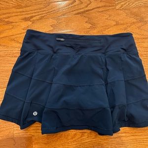 Lululemon Run Pace Rival Skirt Navy 6
